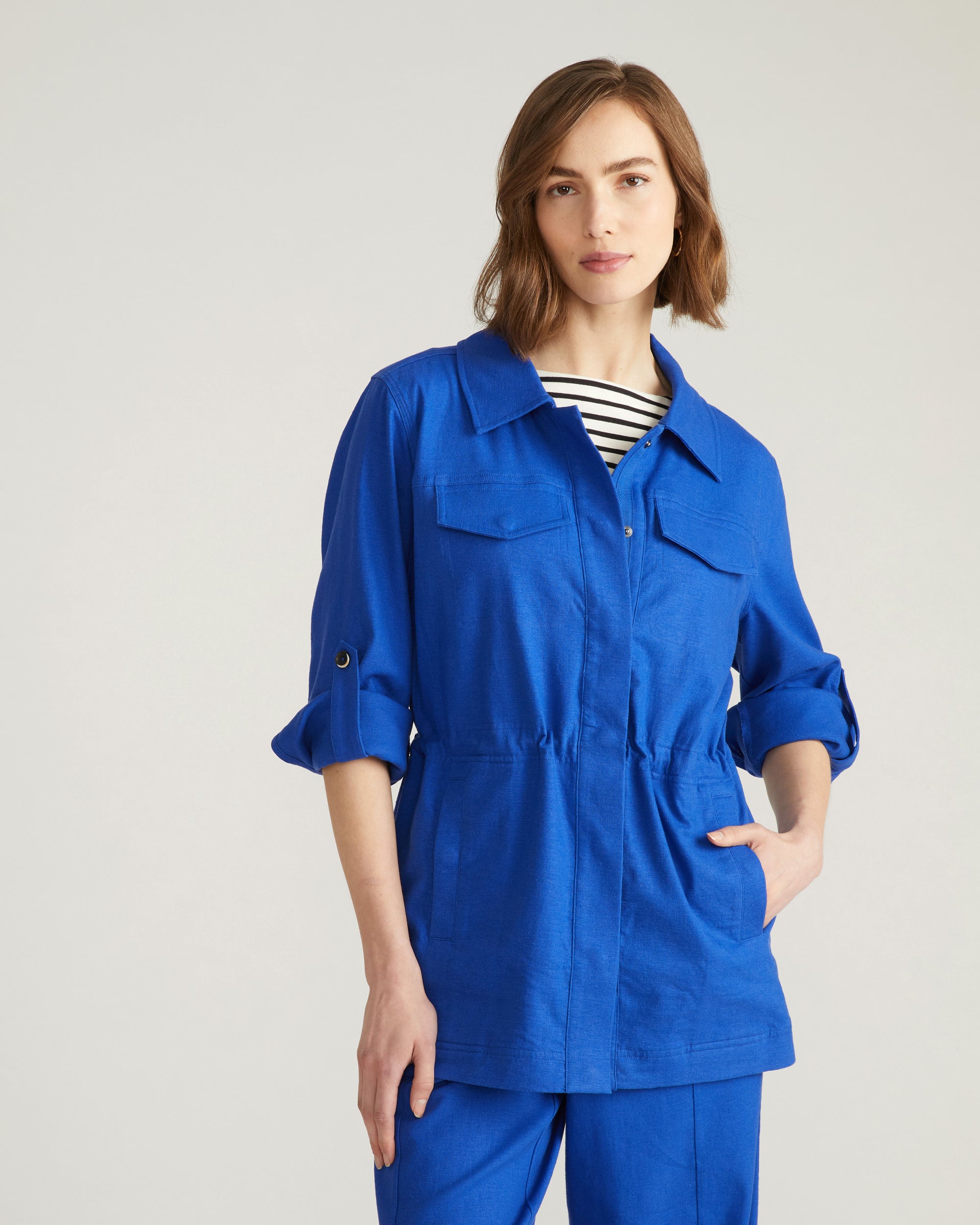 Vineyard Linen Jacket - Ultramarine