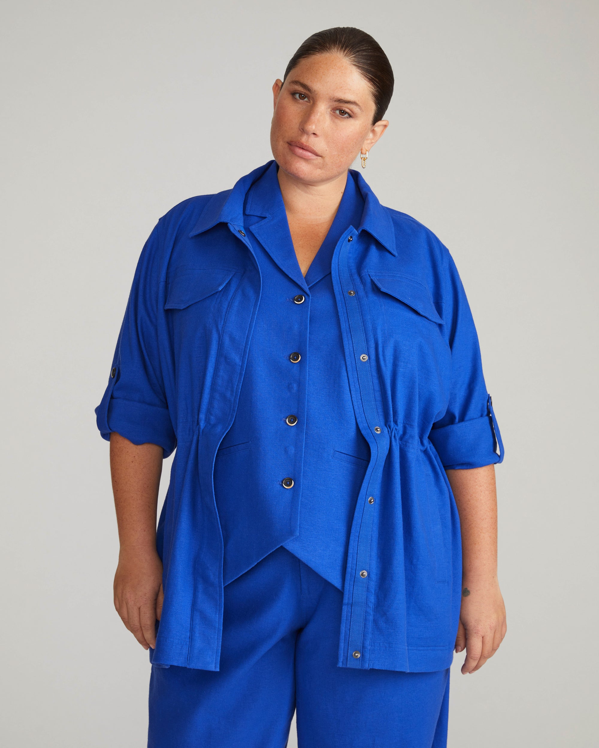 Vineyard Linen Jacket - Ultramarine