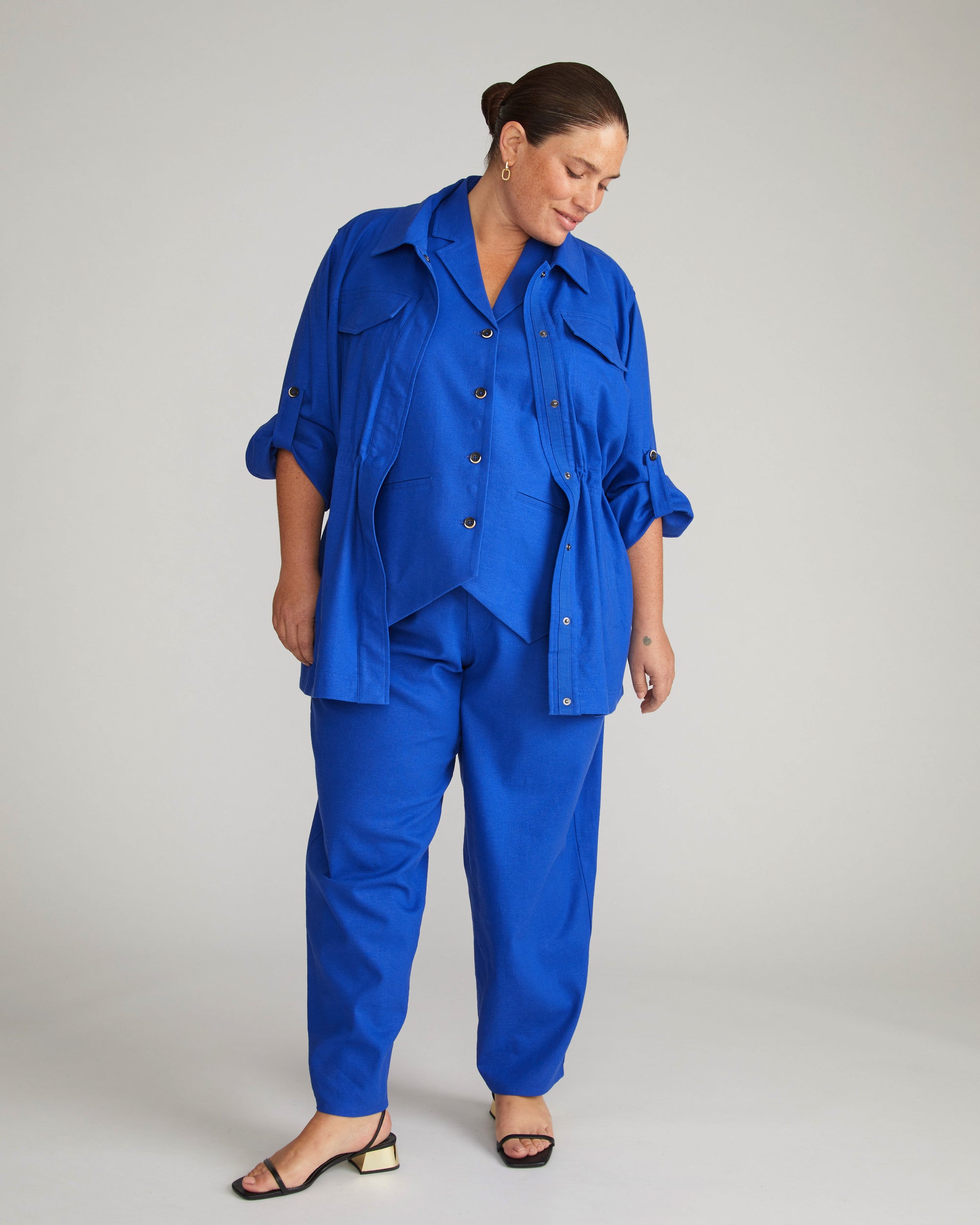 Vineyard Linen Jacket - Ultramarine