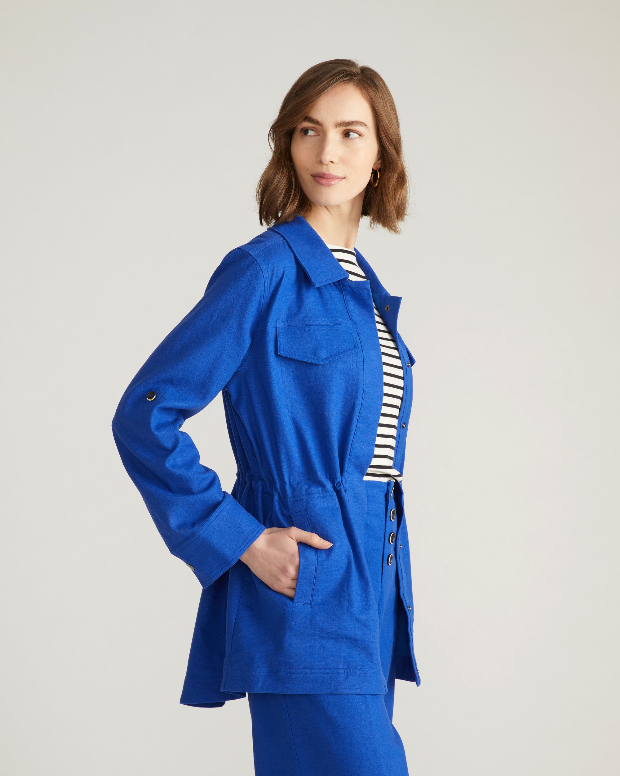 Vineyard Linen Jacket - Ultramarine