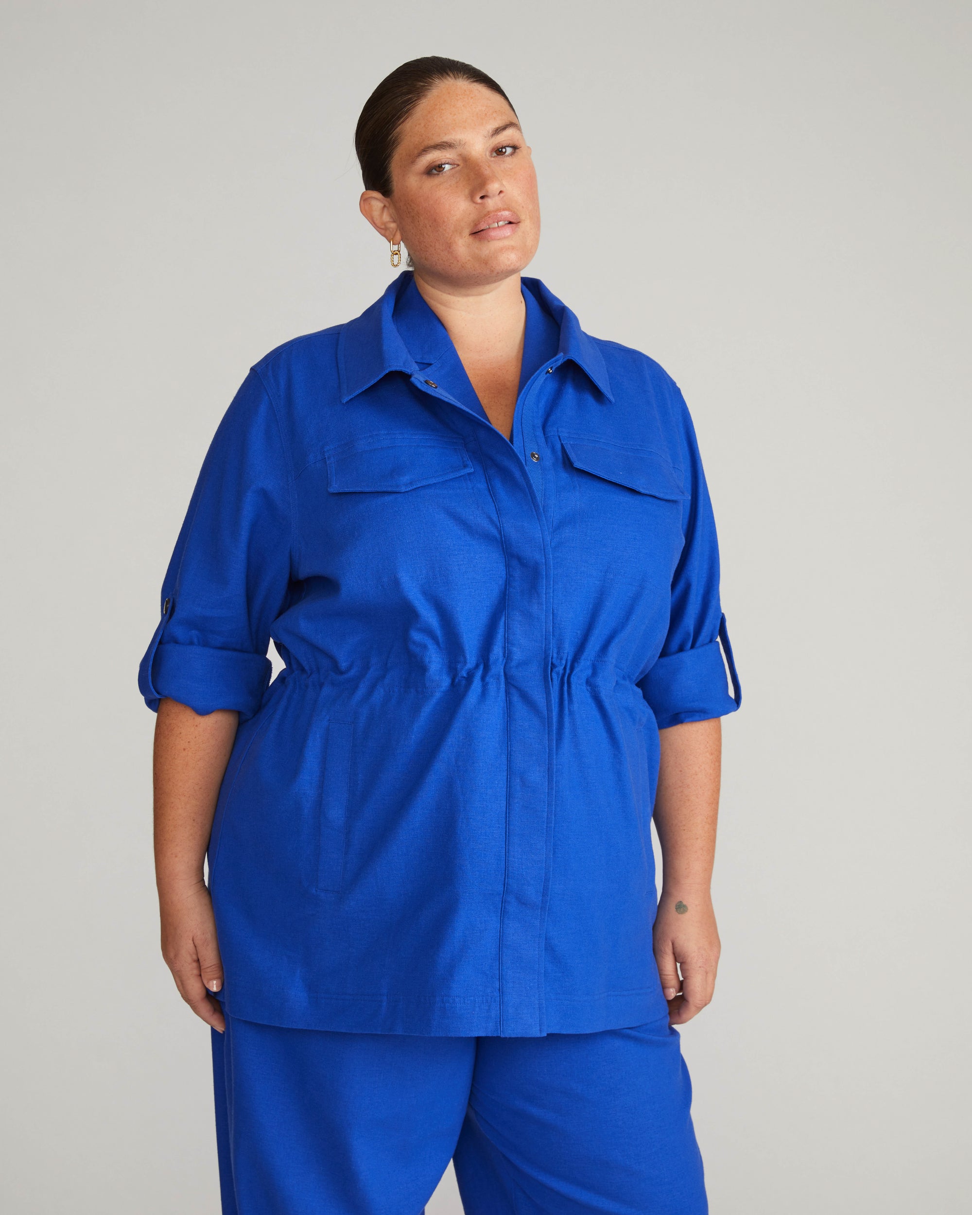 Vineyard Linen Jacket - Ultramarine