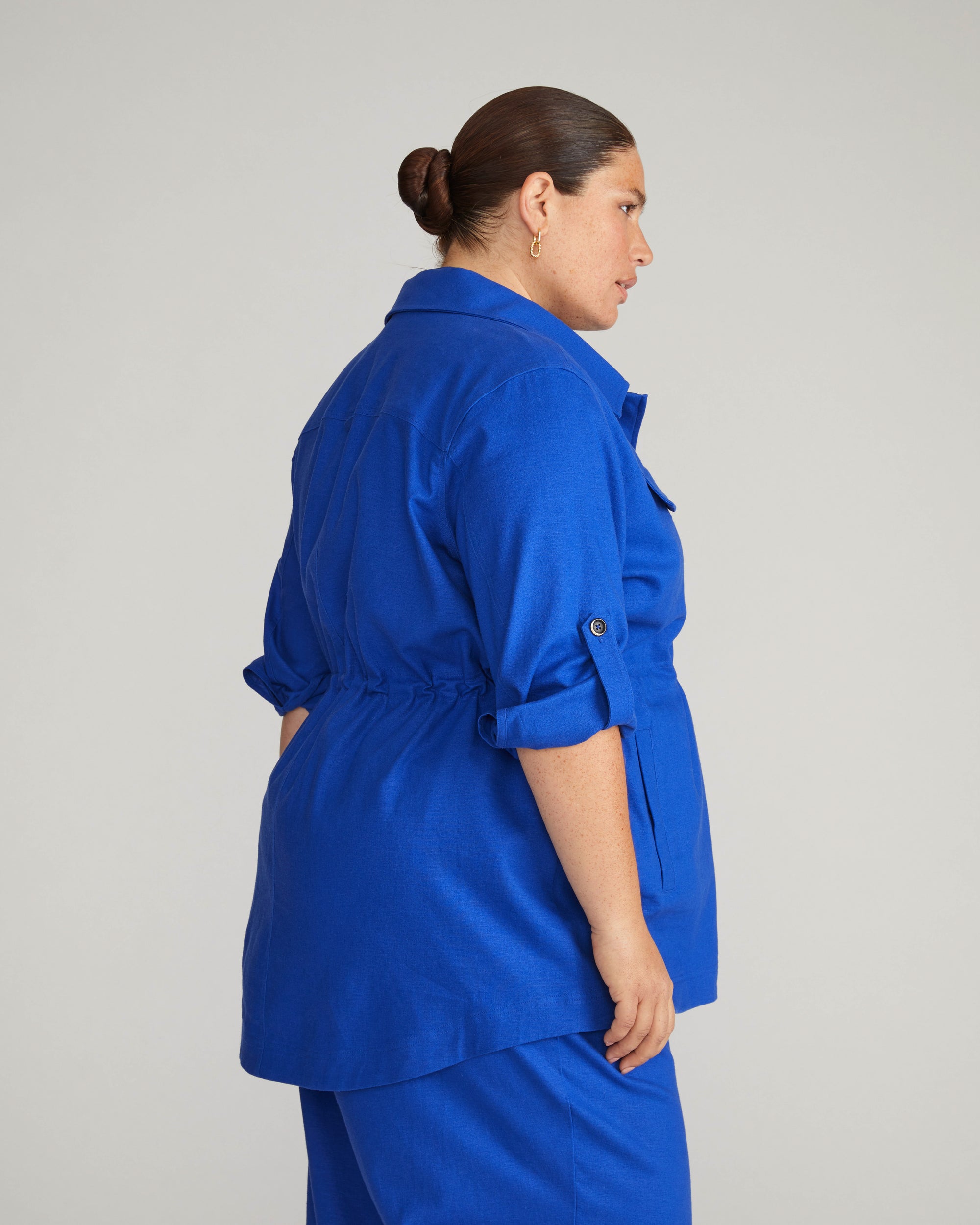 Vineyard Linen Jacket - Ultramarine