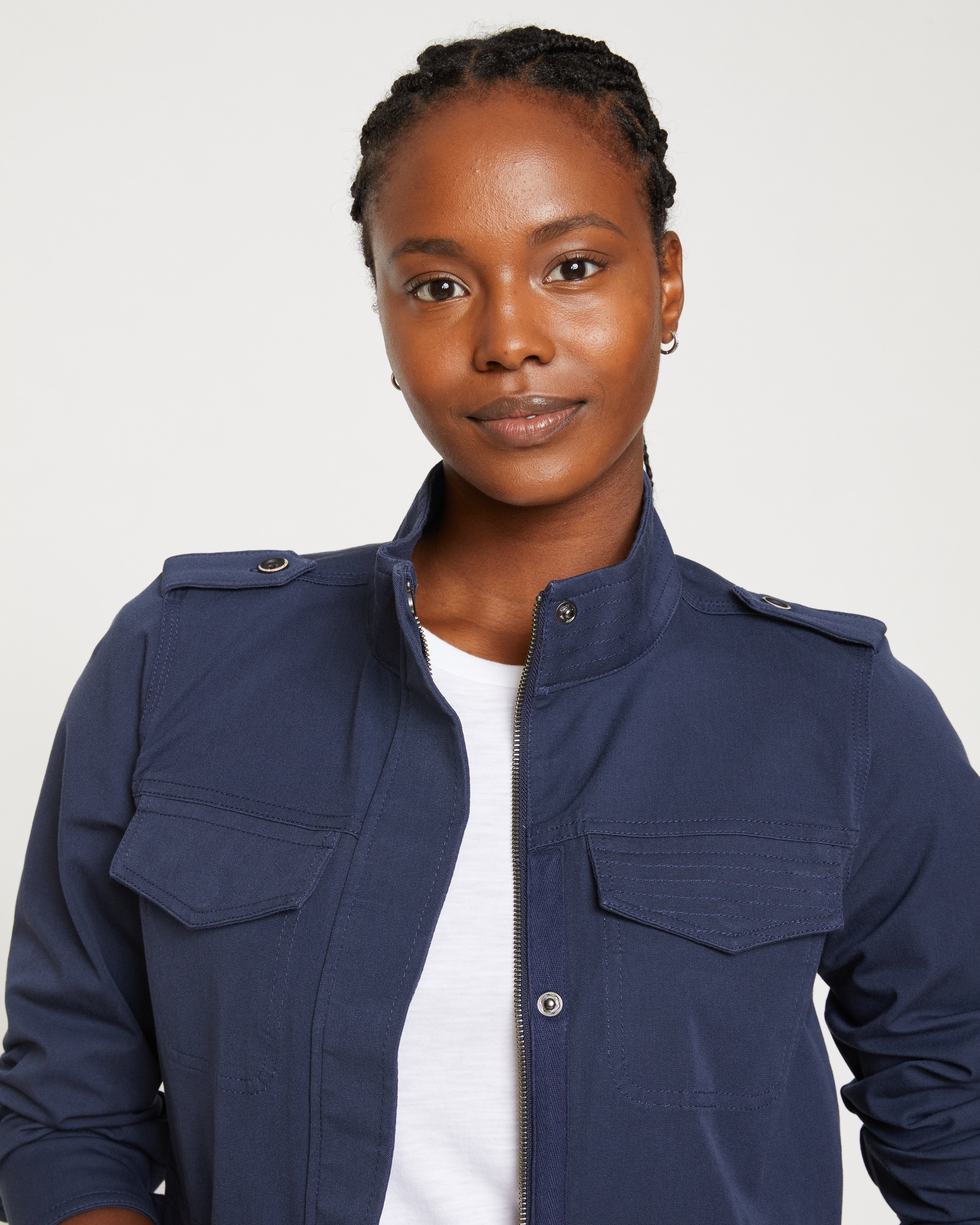 Vineyard Stretch Cotton Twill Jacket - Navy – Universal Standard