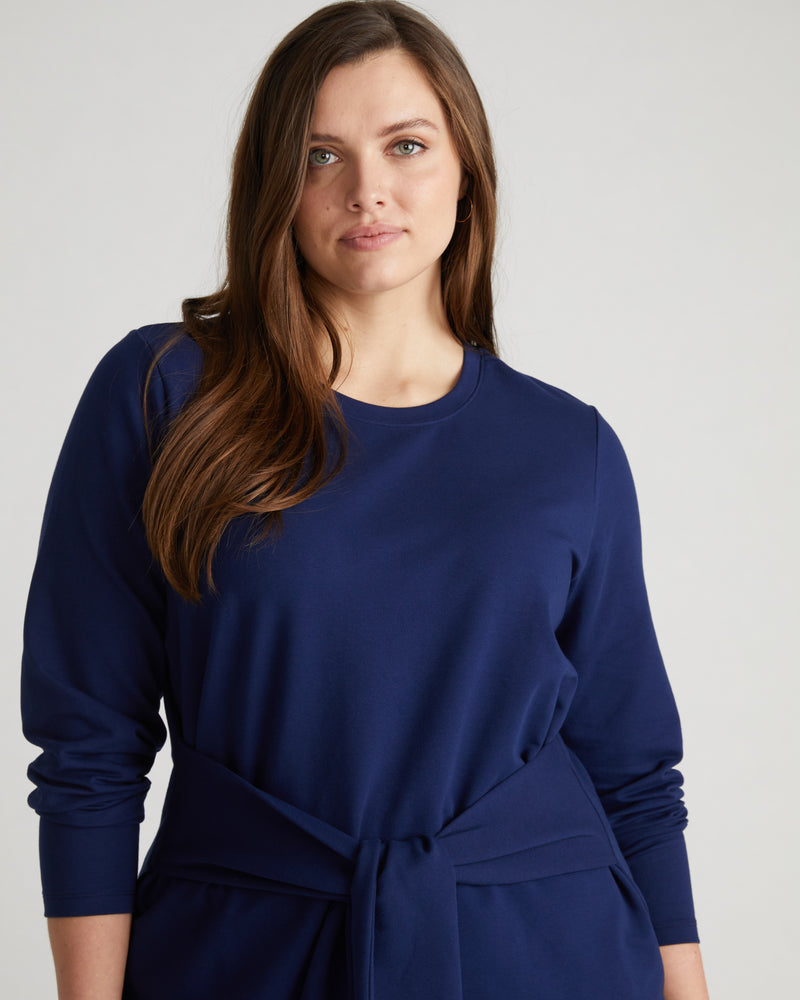 Varsity French Terry Tie Top - Cenote