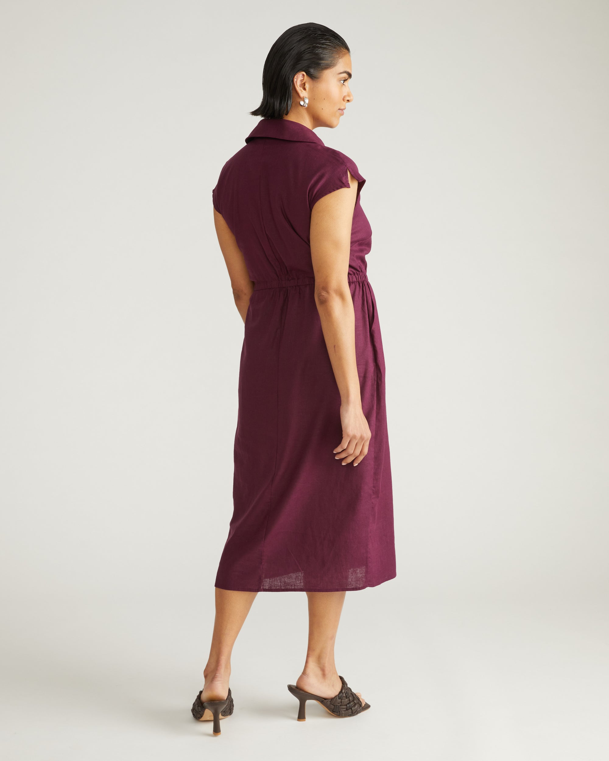 Laurel Linen Dress - / Acai- Size2XS - by Universal Standard Laurel Linen Dress - / Acai- Size2XS - by Universal Standard