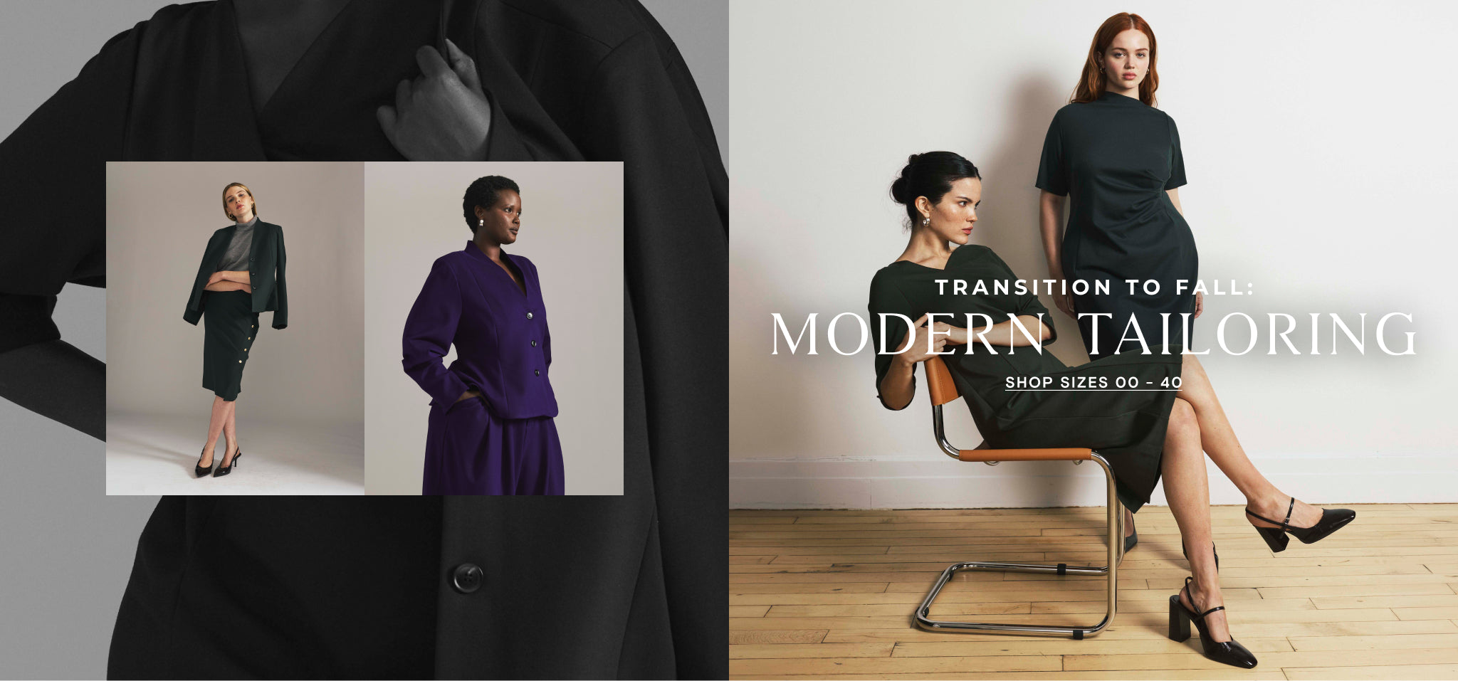 transition to fall modern tailoring shop sizes 00 - 40