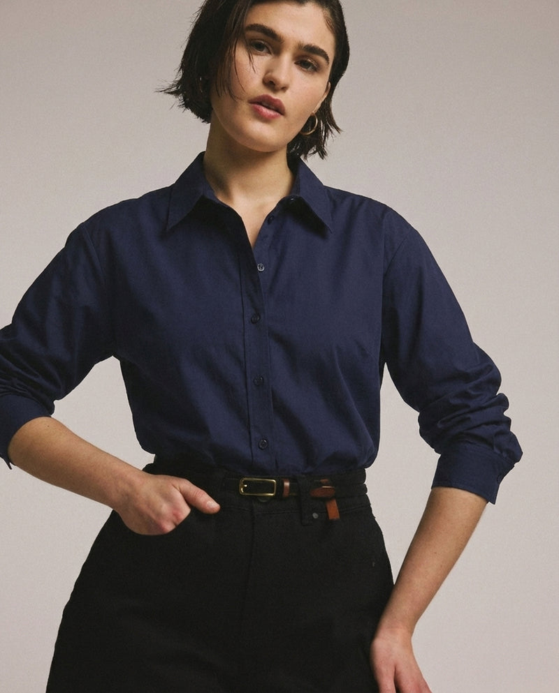 The Artist Poplin Shirt - Navy