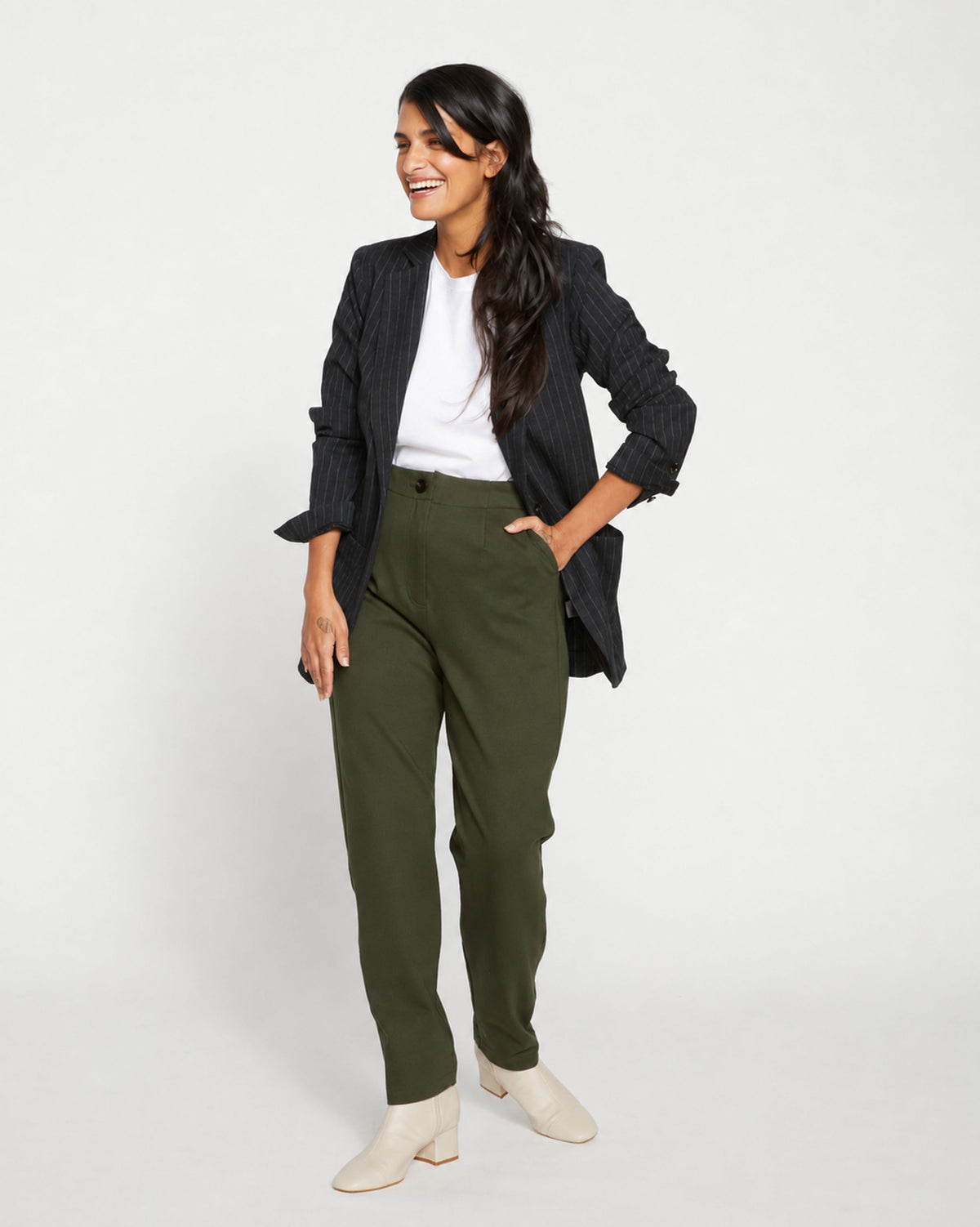 Audrey Relaxed Uniform Ponte Workpant - Kombu Green | Plus Size & Straight Size Women's Fashion | Universal Standard