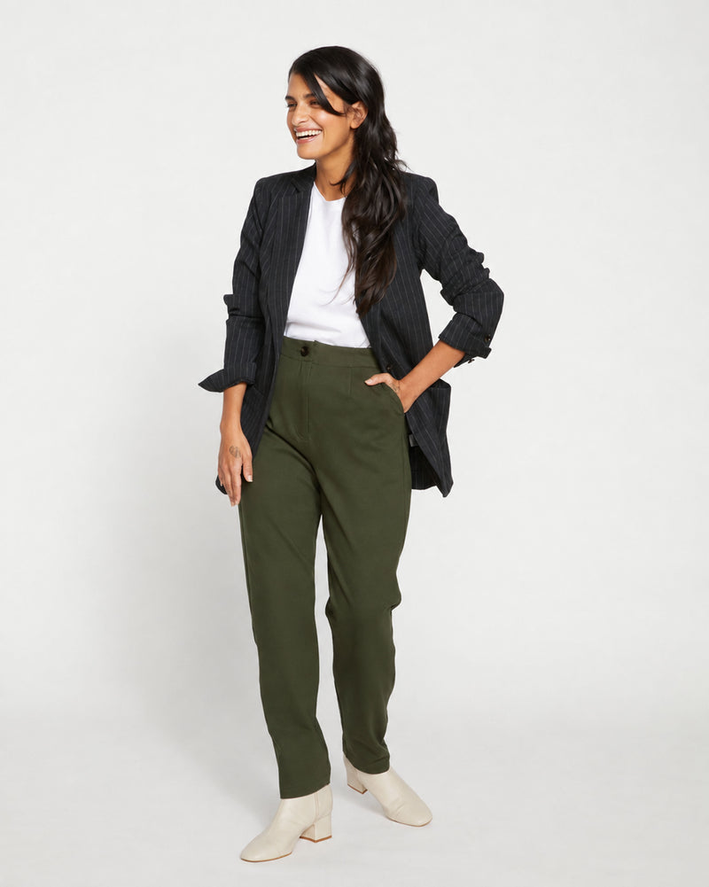 Audrey Relaxed Uniform Ponte Workpant - Kombu Green | Plus Size & Straight Size Women's Fashion | Universal Standard