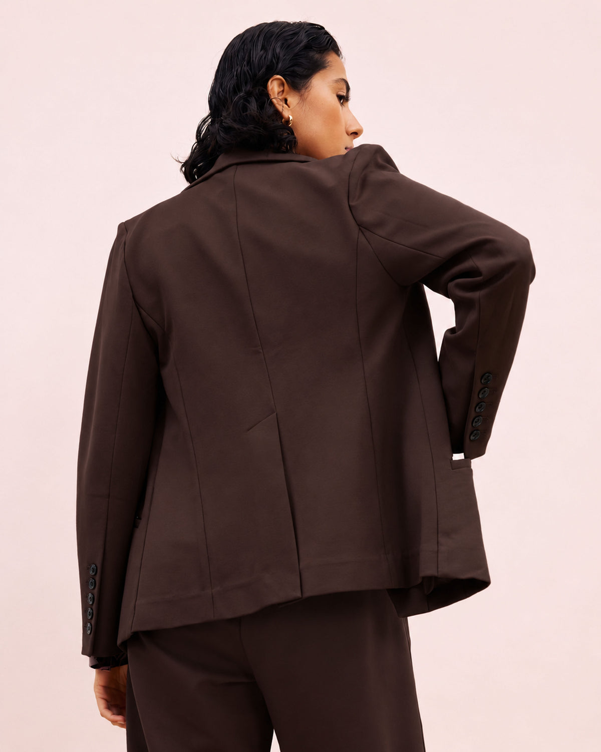 Bianca Double Breasted Ponte Blazer - Espresso | Plus Size & Straight Size Women's Fashion | Universal Standard