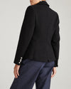 4 Pocket Ponte Blazer - Black Tweed with Silver Buttons | Plus Size & Straight Size Women's Fashion | Universal Standard