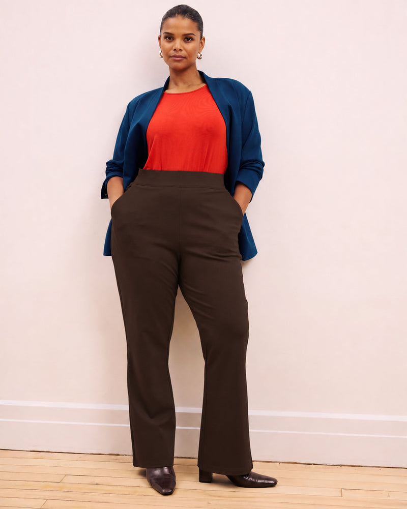 Pull On Bootcut Ponte Pants - Espresso | Plus Size & Straight Size Women's Fashion | Universal Standard
