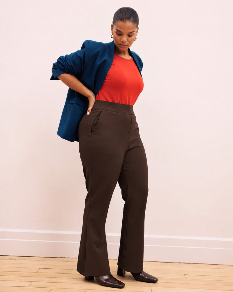 Pull On Bootcut Ponte Pants - Espresso | Plus Size & Straight Size Women's Fashion | Universal Standard