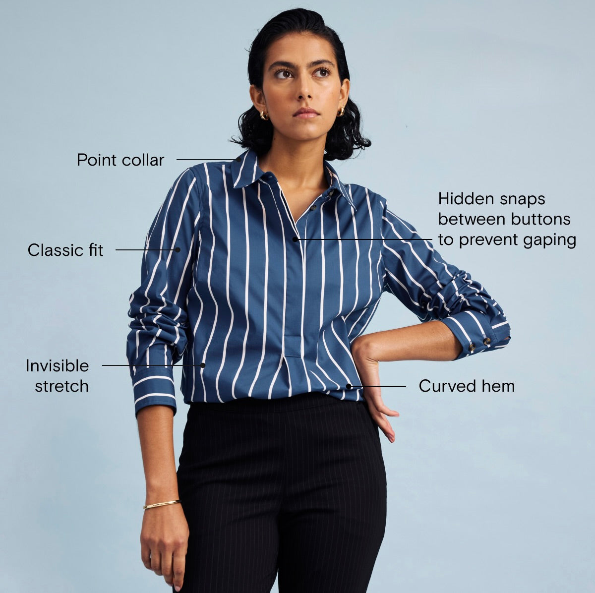 Elbe Popover Stretch Poplin Shirt Classic Fit - Kelly Green