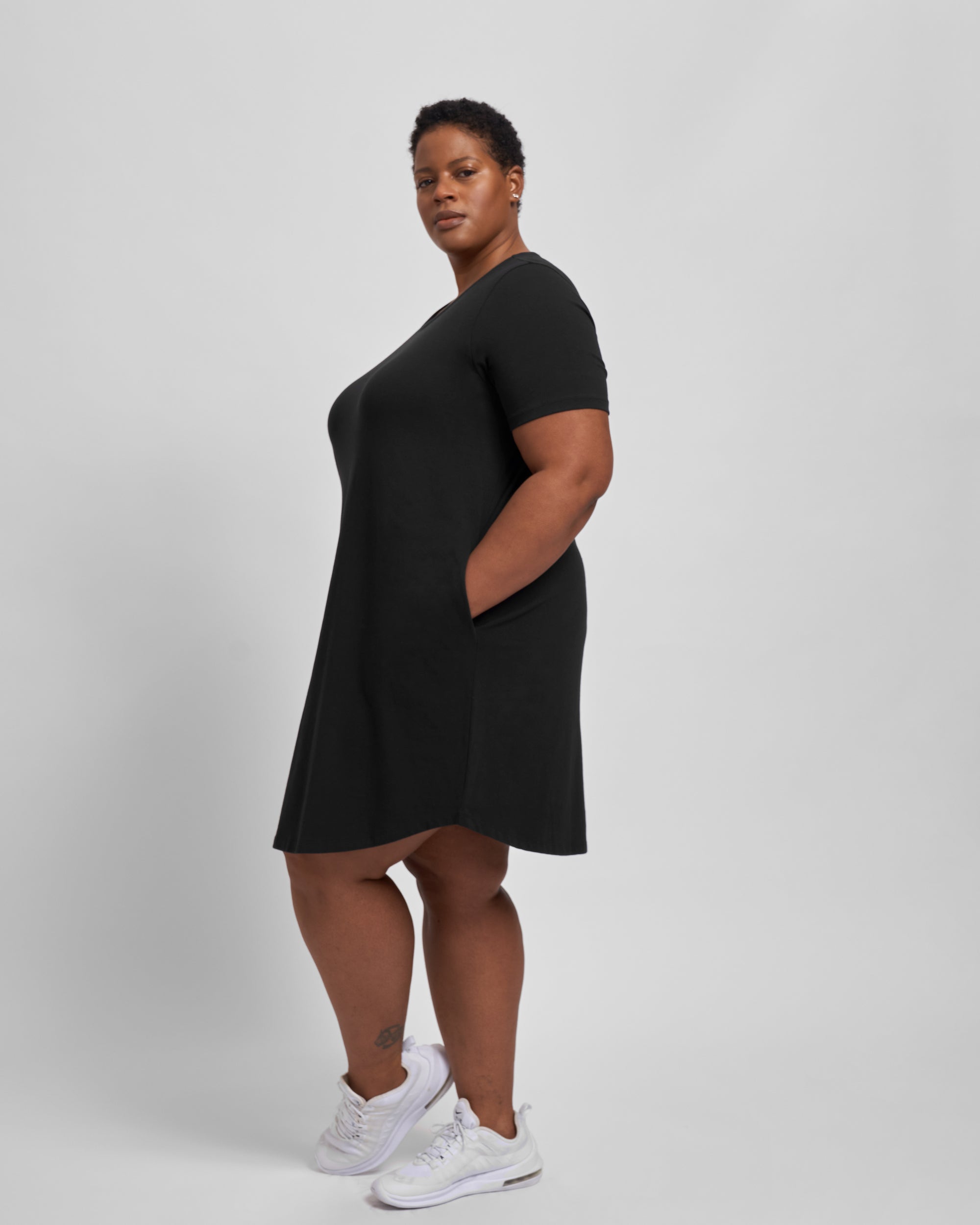 Universal Standard Halie T-Shirt Dress - Black Universal Standard Halie T-Shirt Dress - Black