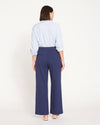 Stephanie Wide Leg Stripe Ponte Pants 30 Inch - Navy with Blue/White Stripe | Plus Size & Straight Size Women's Fashion | Universal Standard