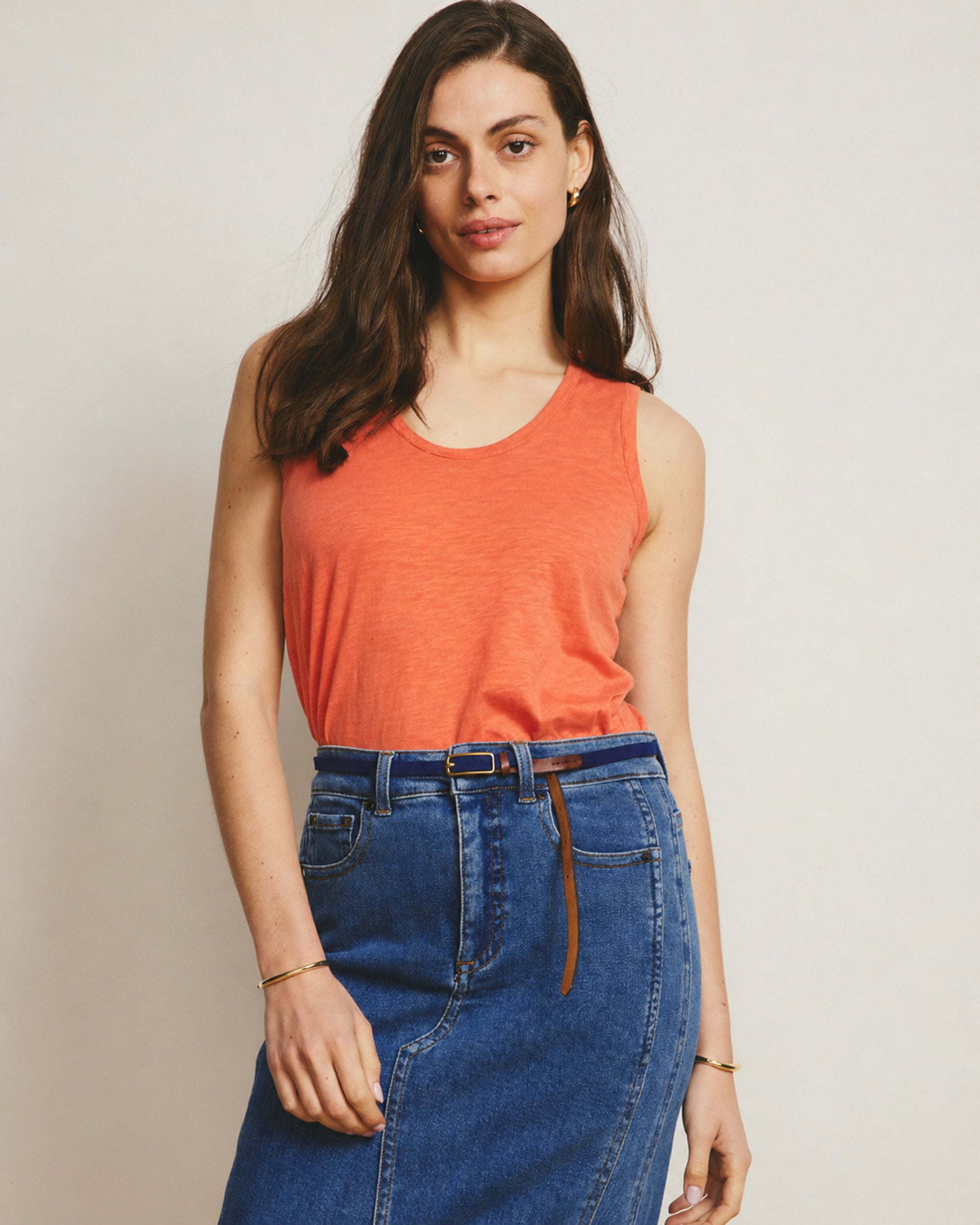Light-As-Air Tank - Italian Orange | Plus Size & Straight Size Women's Fashion | Universal Standard