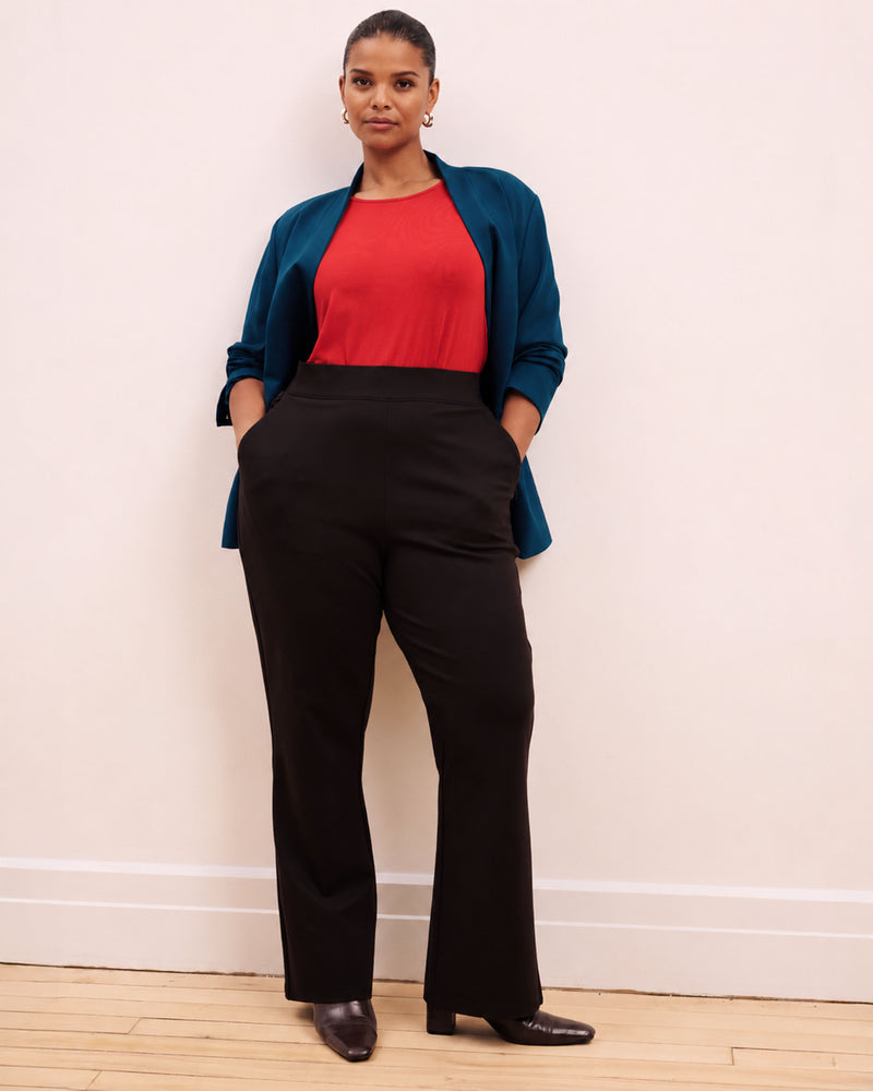 Lily Liquid Jersey Crew Neck Stovepipe Tee - New York Red | Plus Size & Straight Size Women's Fashion | Universal Standard