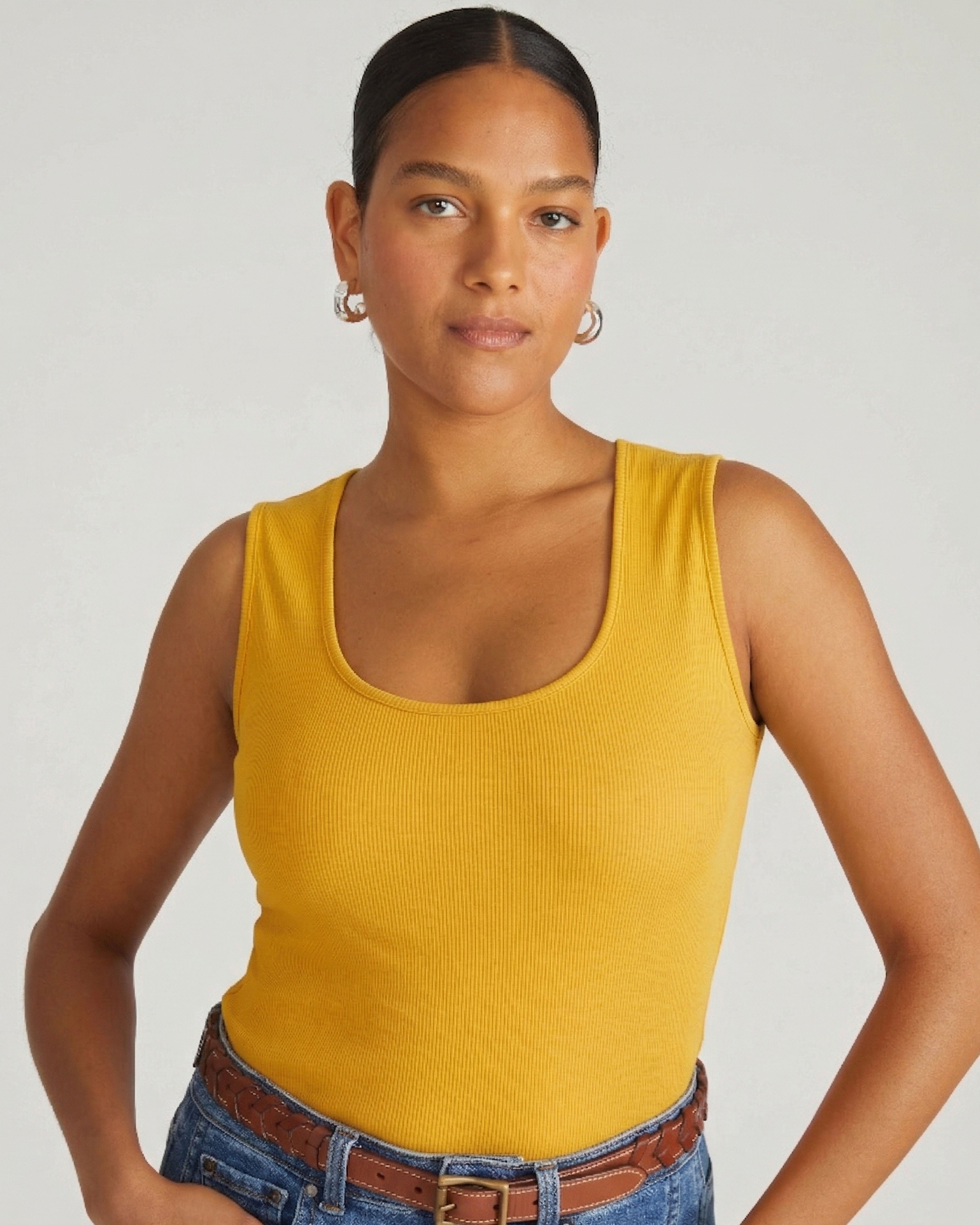 Daisy Ribbed Tank - Goldenrod – Universal Standard
