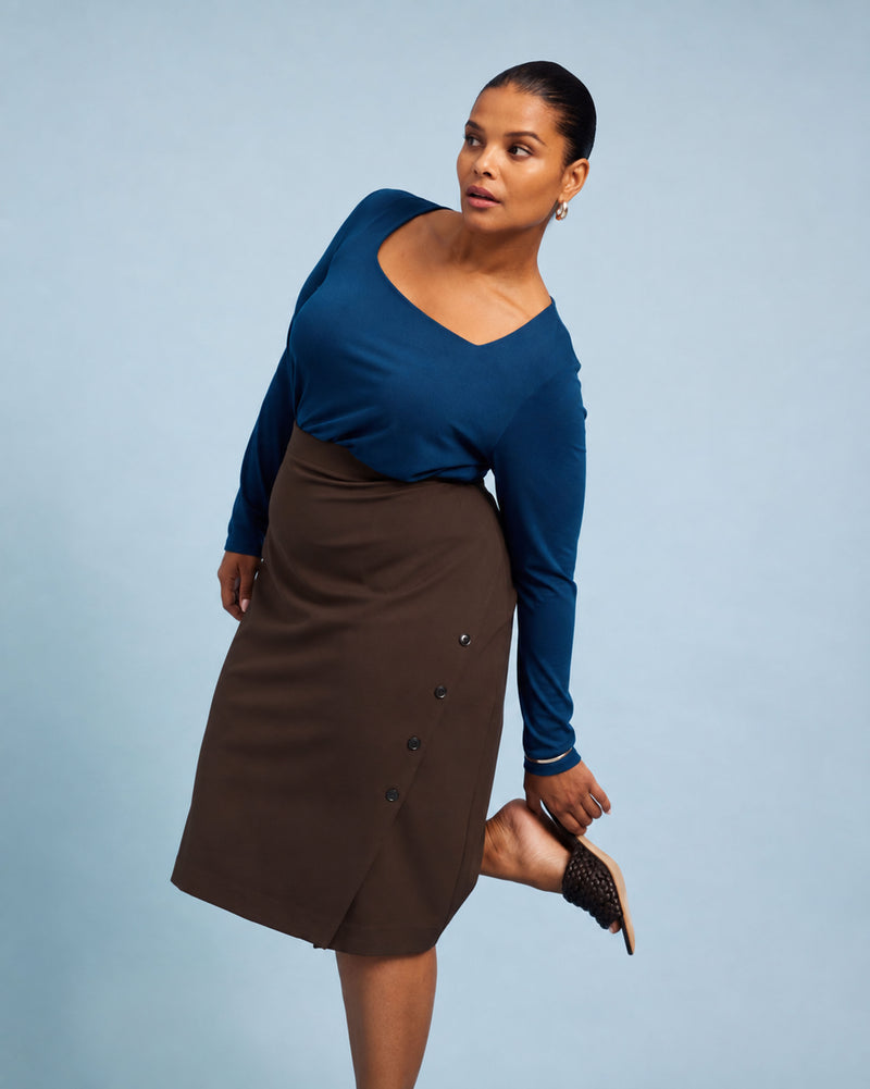 Anya Ponte Skirt - Espresso | Plus Size & Straight Size Women's Fashion | Universal Standard