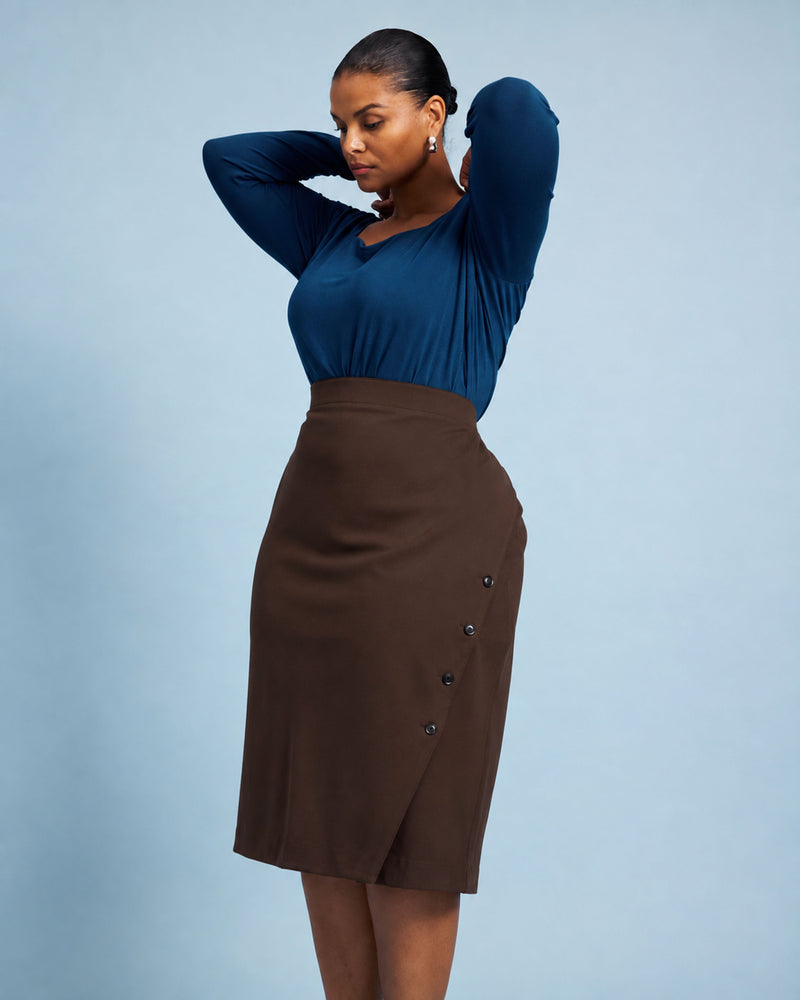 Anya Ponte Skirt - Espresso | Plus Size & Straight Size Women's Fashion | Universal Standard