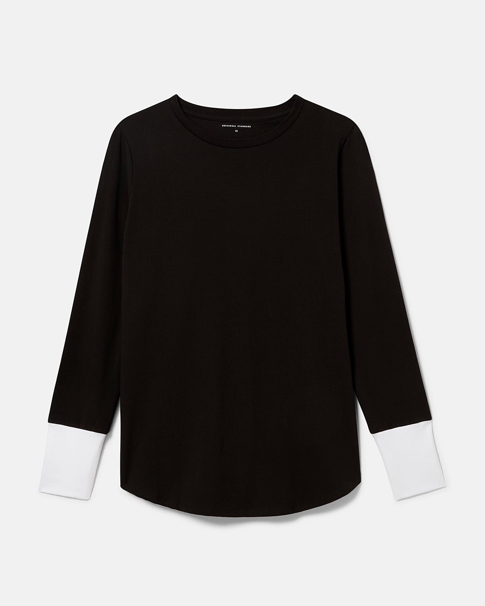 Rhine Color Block Cuff Top - Black/White
