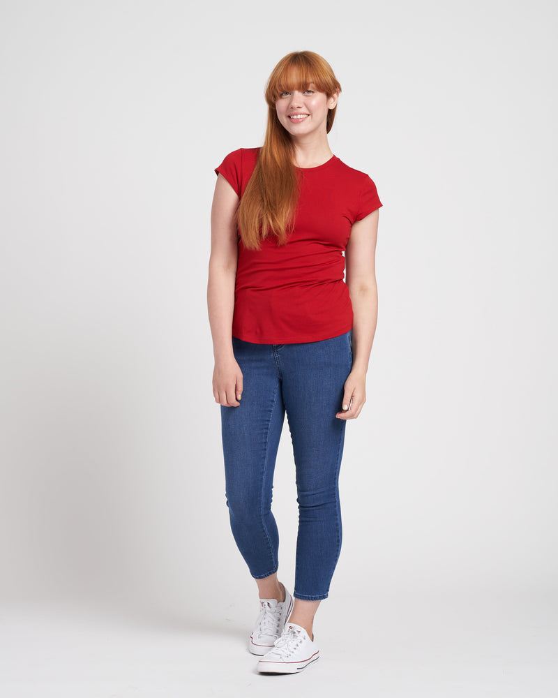 Ashley Cap Sleeve Tee - Sienna