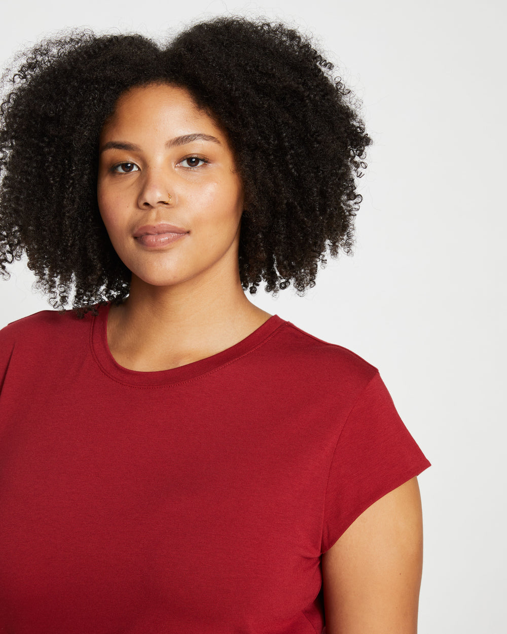 Ashley Cap Sleeve Tee - Rhubarb