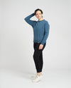 Peachy Terry Side Zip Pullover - Teal