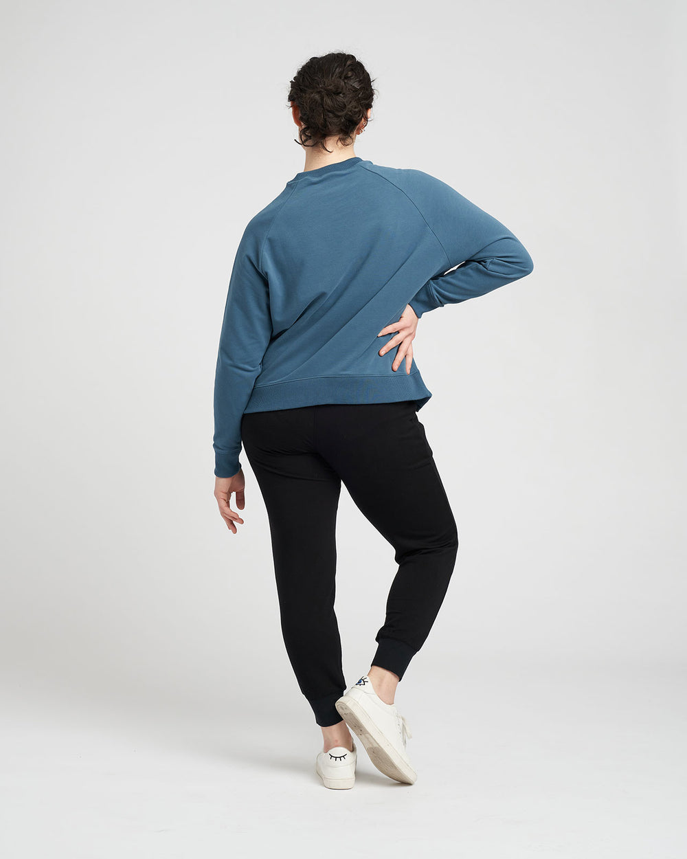 Peachy Terry Side Zip Pullover - Teal