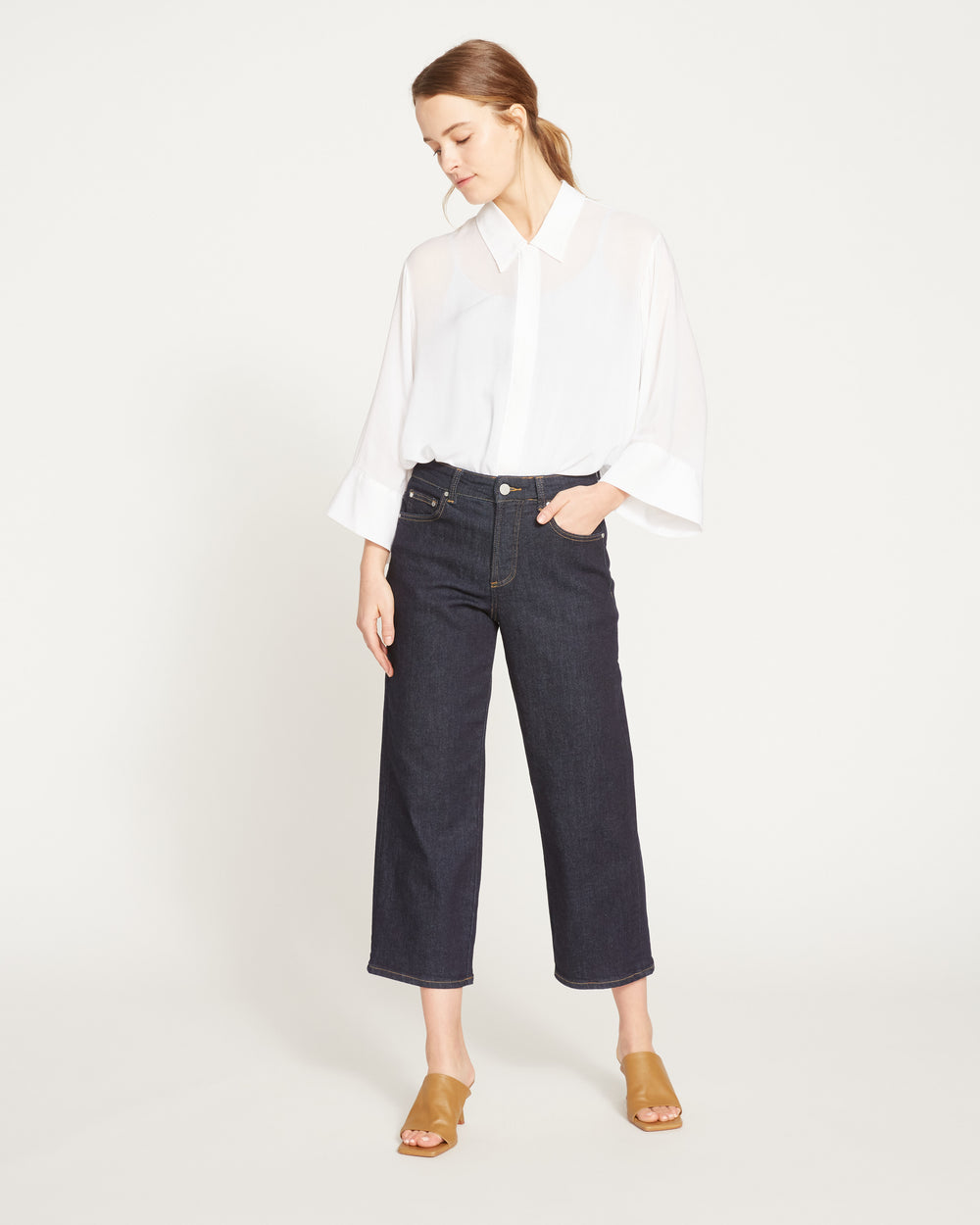 Bae Boyfriend Crop Jeans - Vintage Indigo Selvedge