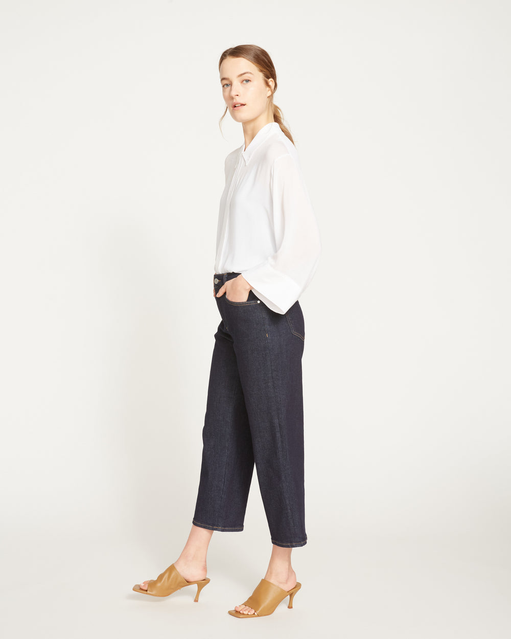 Bae Boyfriend Crop Jeans - Vintage Indigo Selvedge