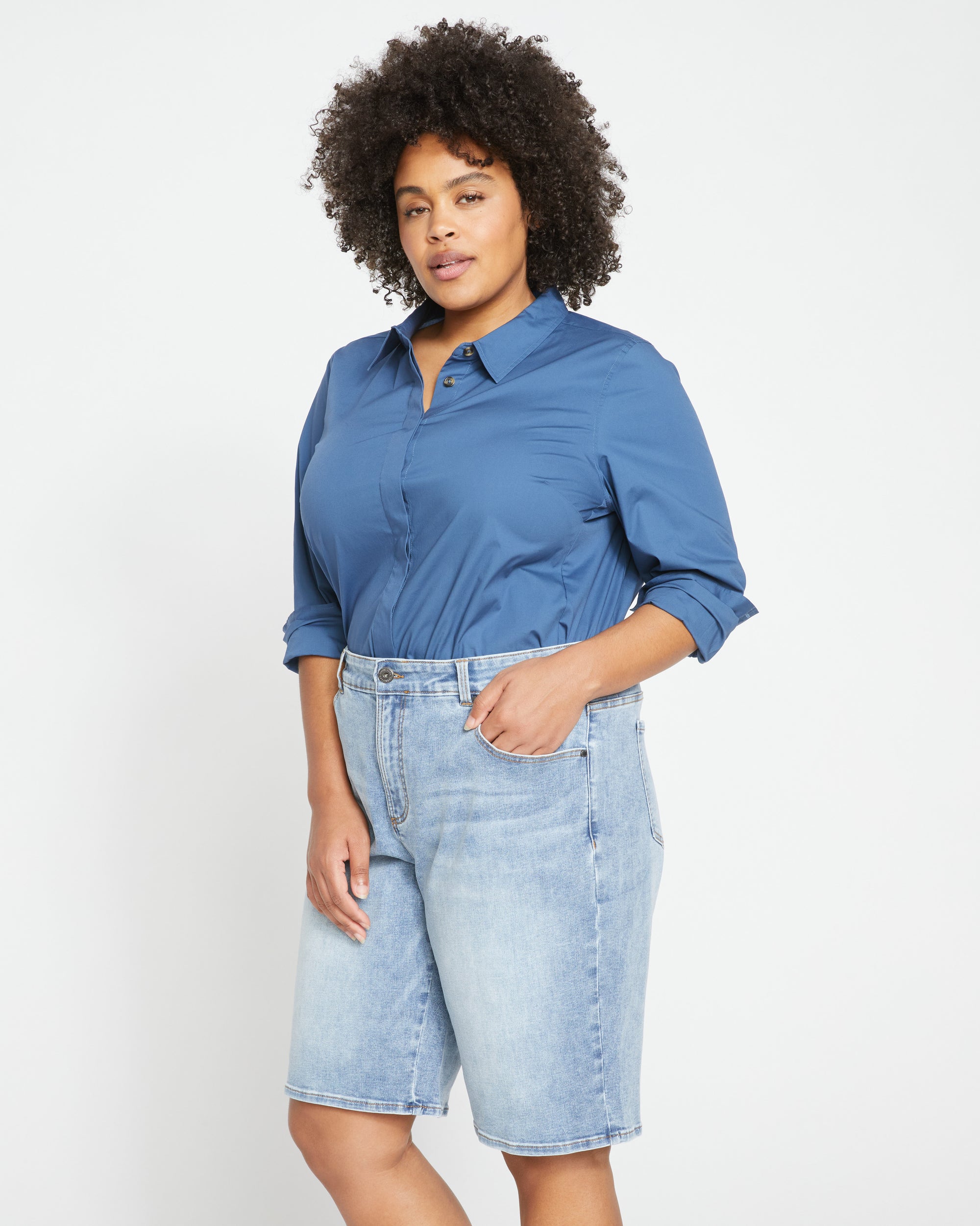 Bae Denim Shorts - New Wave Blue
