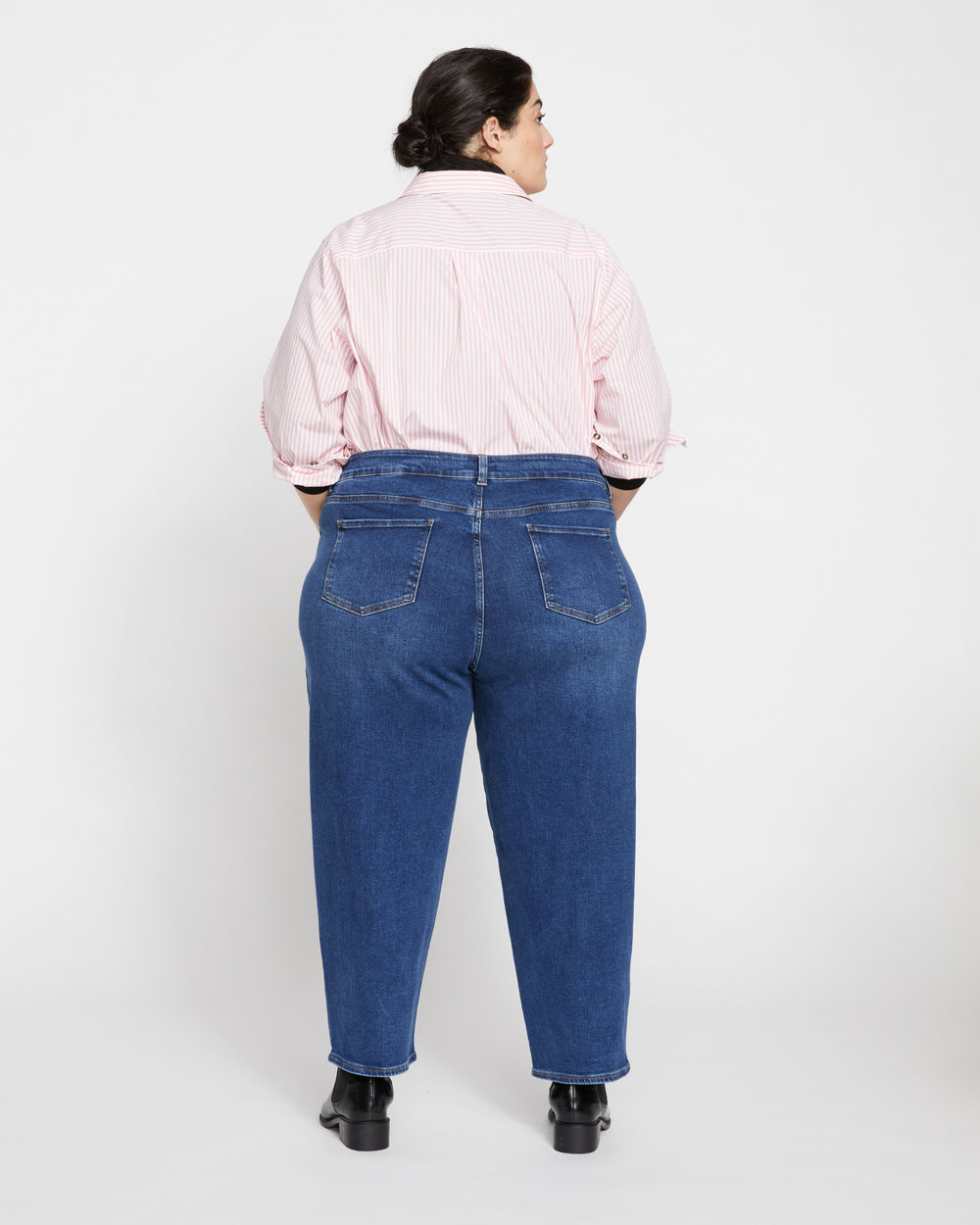 Lou High Rise Barrel Leg Jeans - Union City Blue