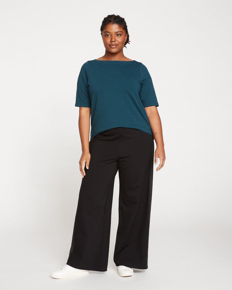 Bella Boatneck Tee - Deep Sea