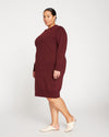 Bree Sweatshirt Dress - Black Cherry