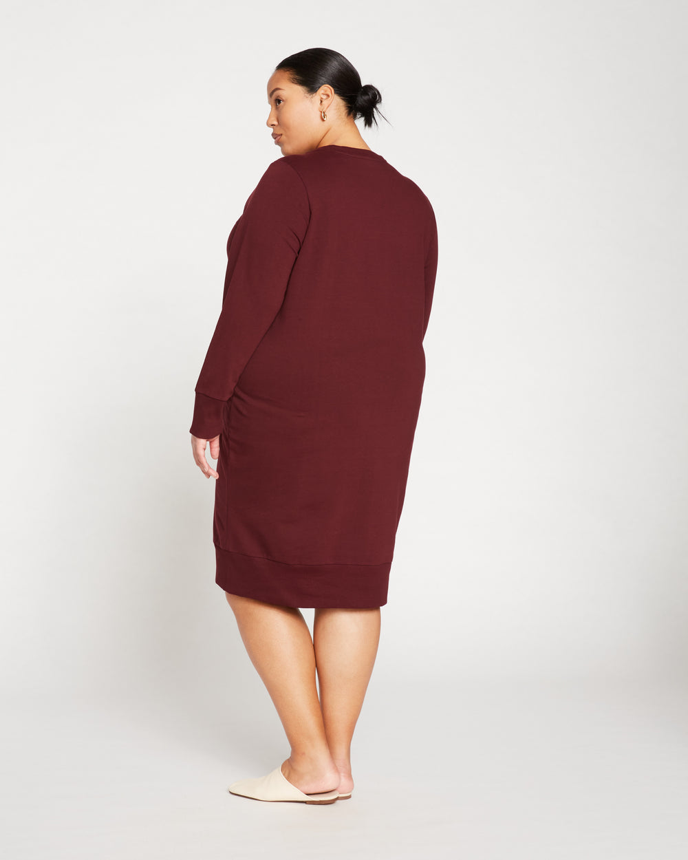 Bree Sweatshirt Dress - Black Cherry