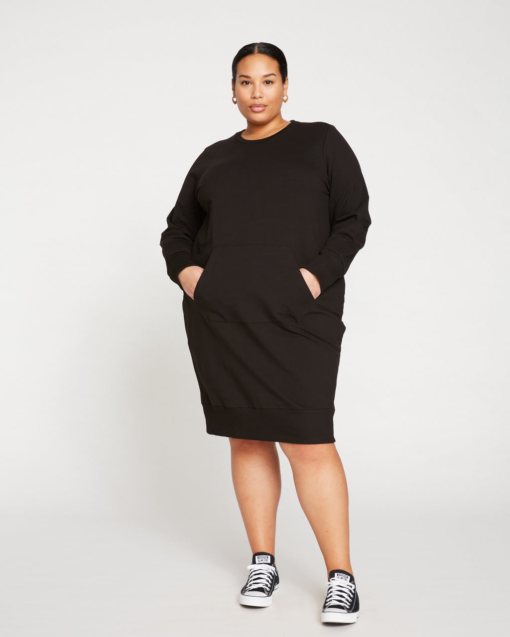 Universal Standard Plus Size Bree Sweatshirt Dress - Black