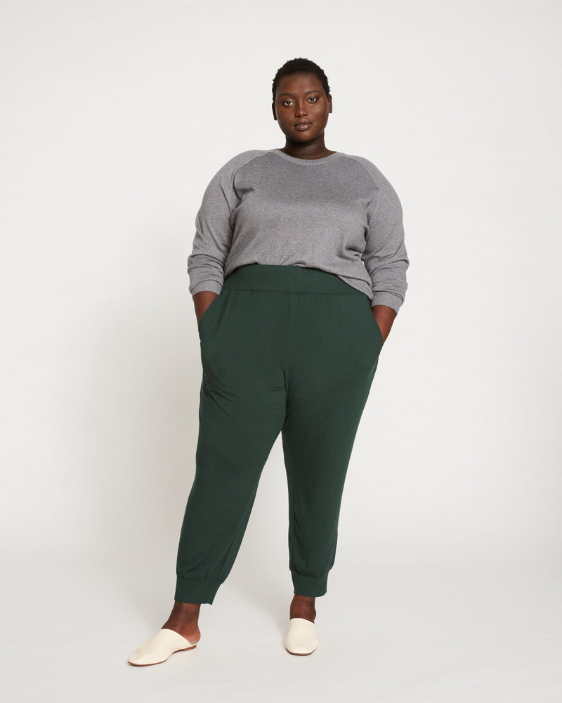 Bridget Luxe Fine Terry Jogger - Forest Green