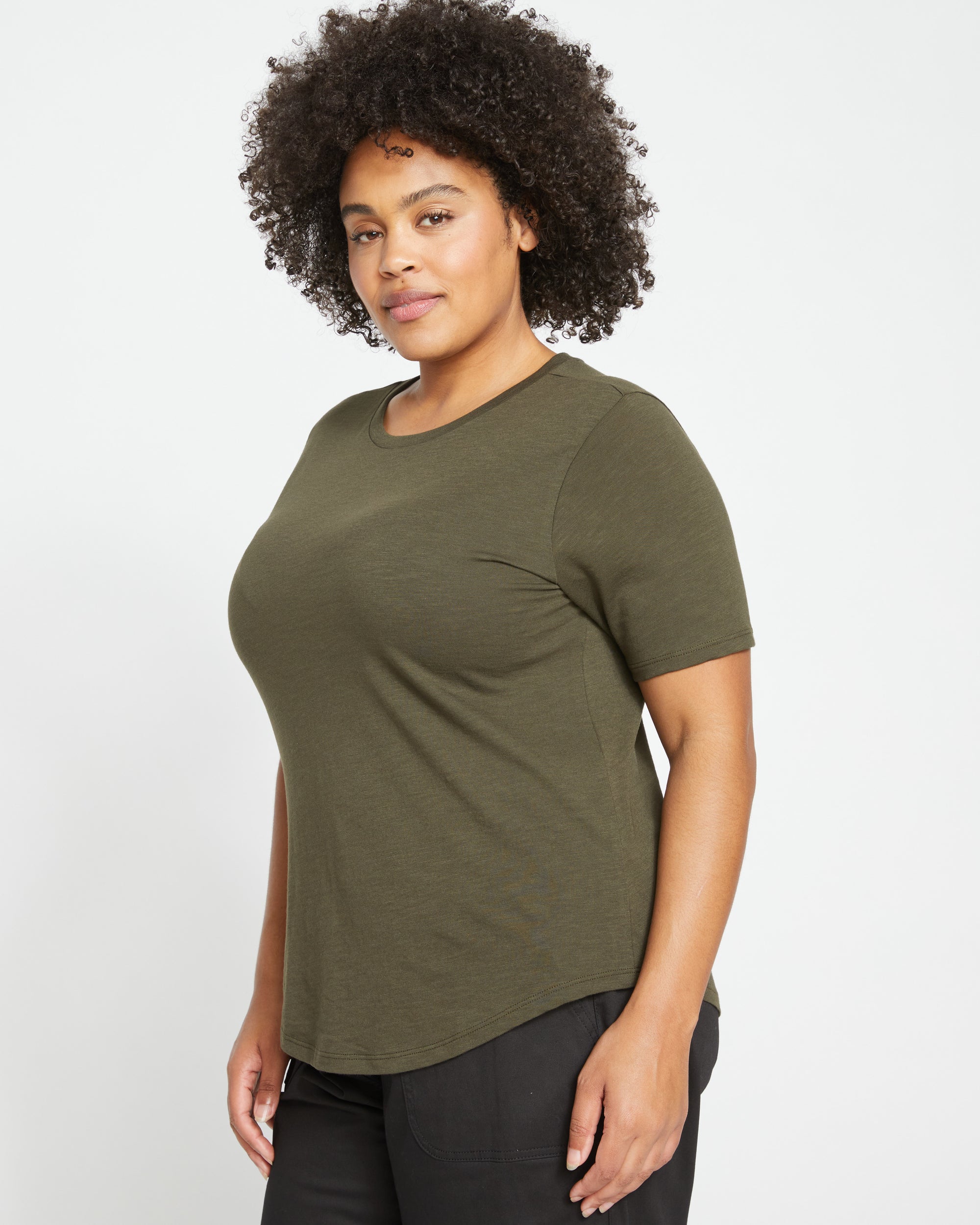 Light-As-Air Tee Rex - Nori | Plus Size & Straight Size Women's Fashion | Universal Standard