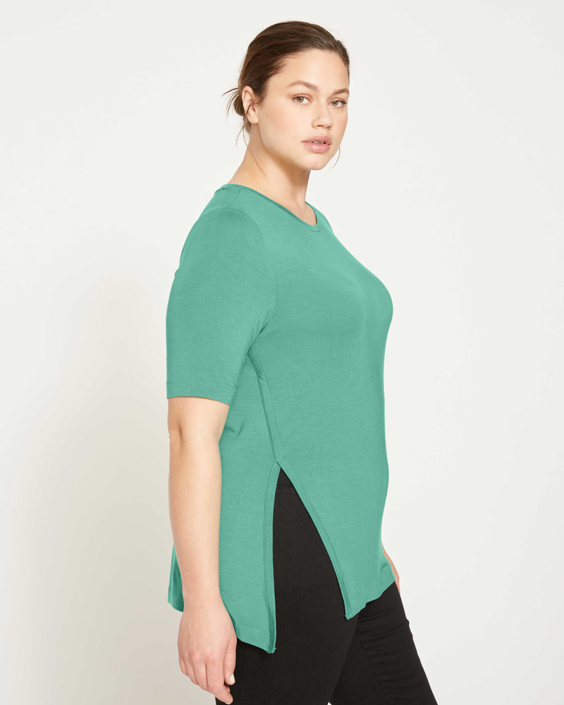 Open Side Short Sleeve Tee - Mint