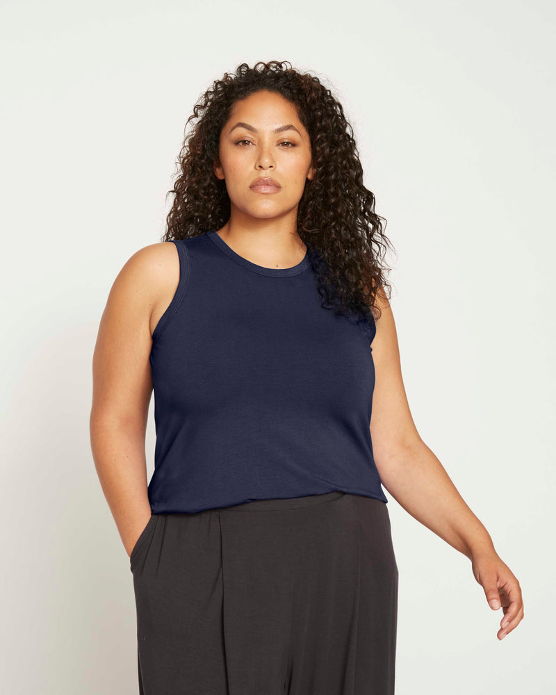 Cai High Neck Tank - Midnight