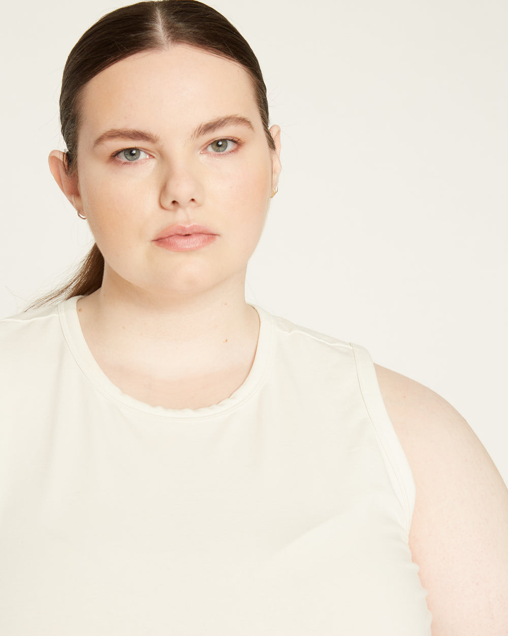 Cai High Neck Tank - White