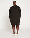 Bree Hooded Sweatshirt Dress - Black