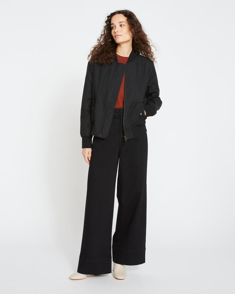 Carrie High Rise Wide Leg Jeans - Black