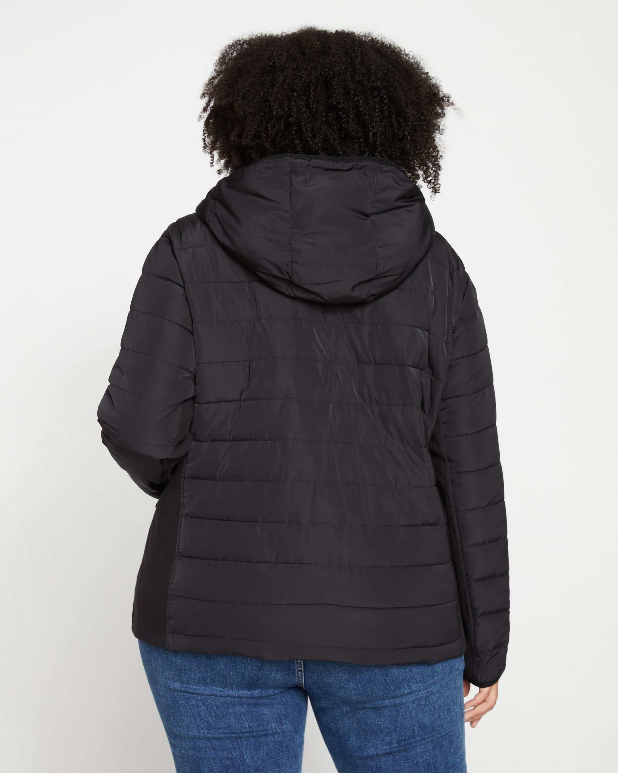 Comfort Panel Light Down Jacket - Black | Plus Size & Straight Size Women's Fashion | Universal Standard