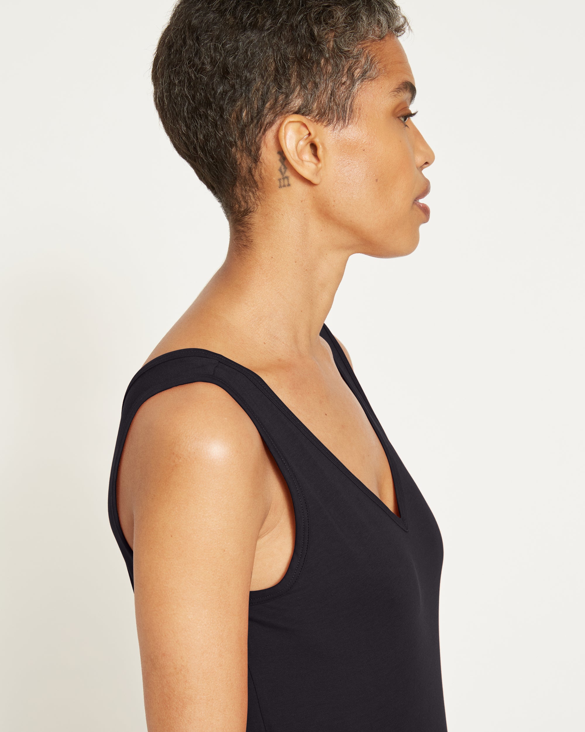 Double V Tank - Black | Plus Size & Straight Size Women's Fashion | Universal Standard