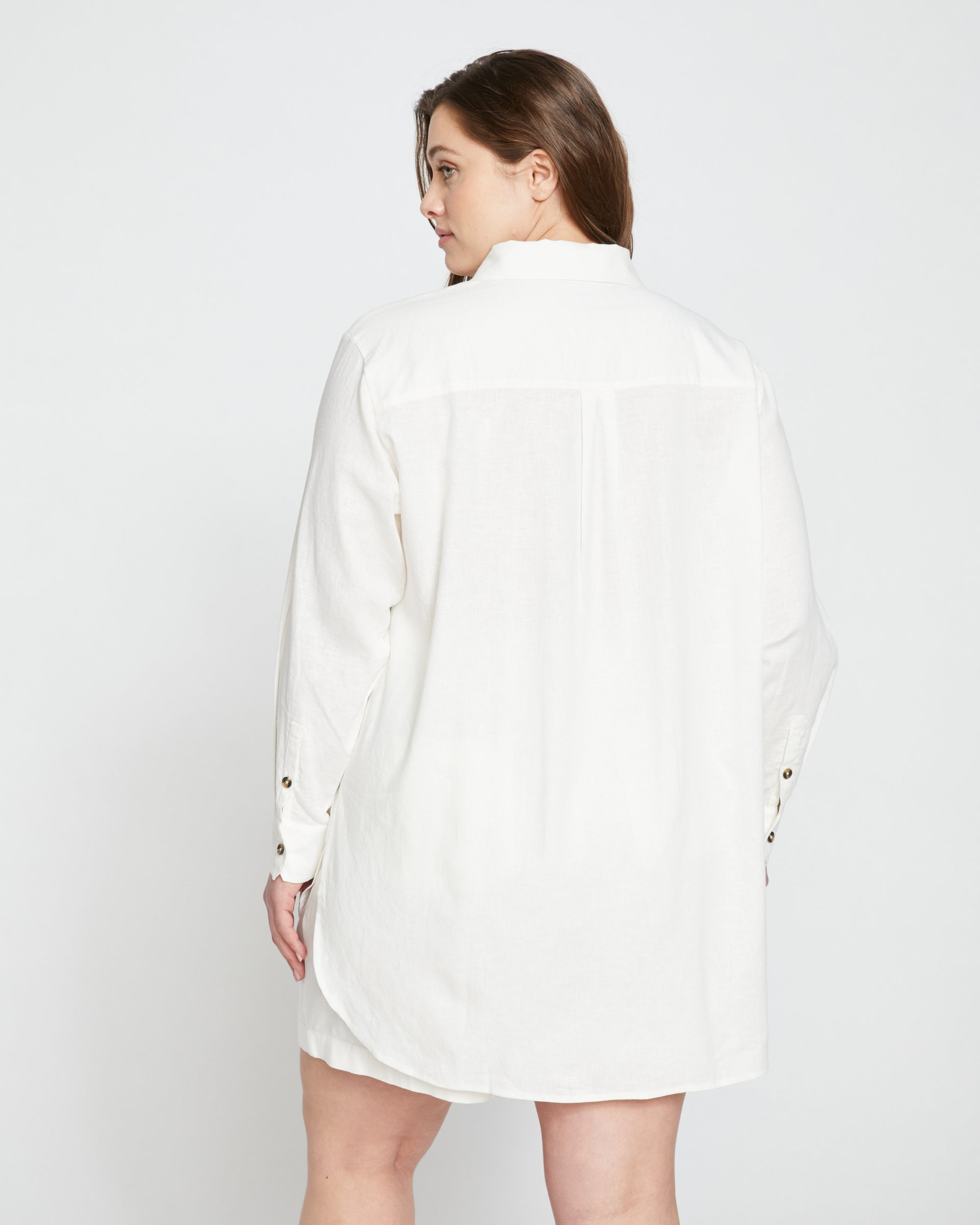 Dawn Linen Hi Low Tunic - White