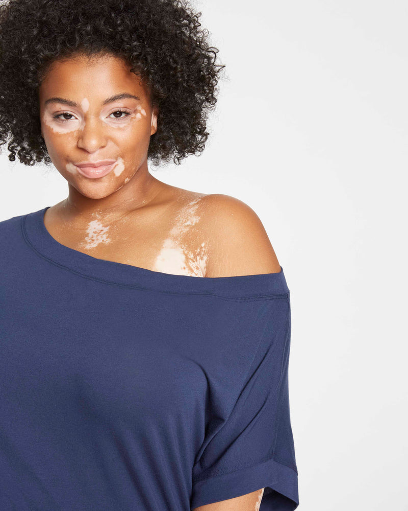 Dolci Short Sleeve Top - Navy