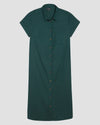 Dune Linen Shirtdress - Sea Moss